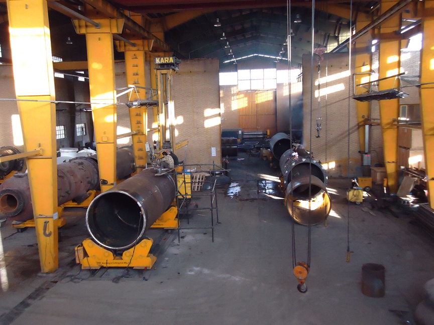 Vessel Fabrication: Equipment at the manufacturing facility